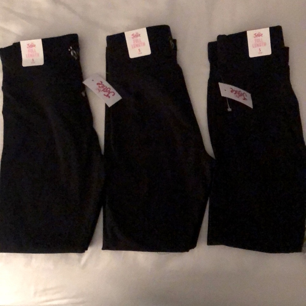 3 PIARS - Justice girls black leggings S 7/8